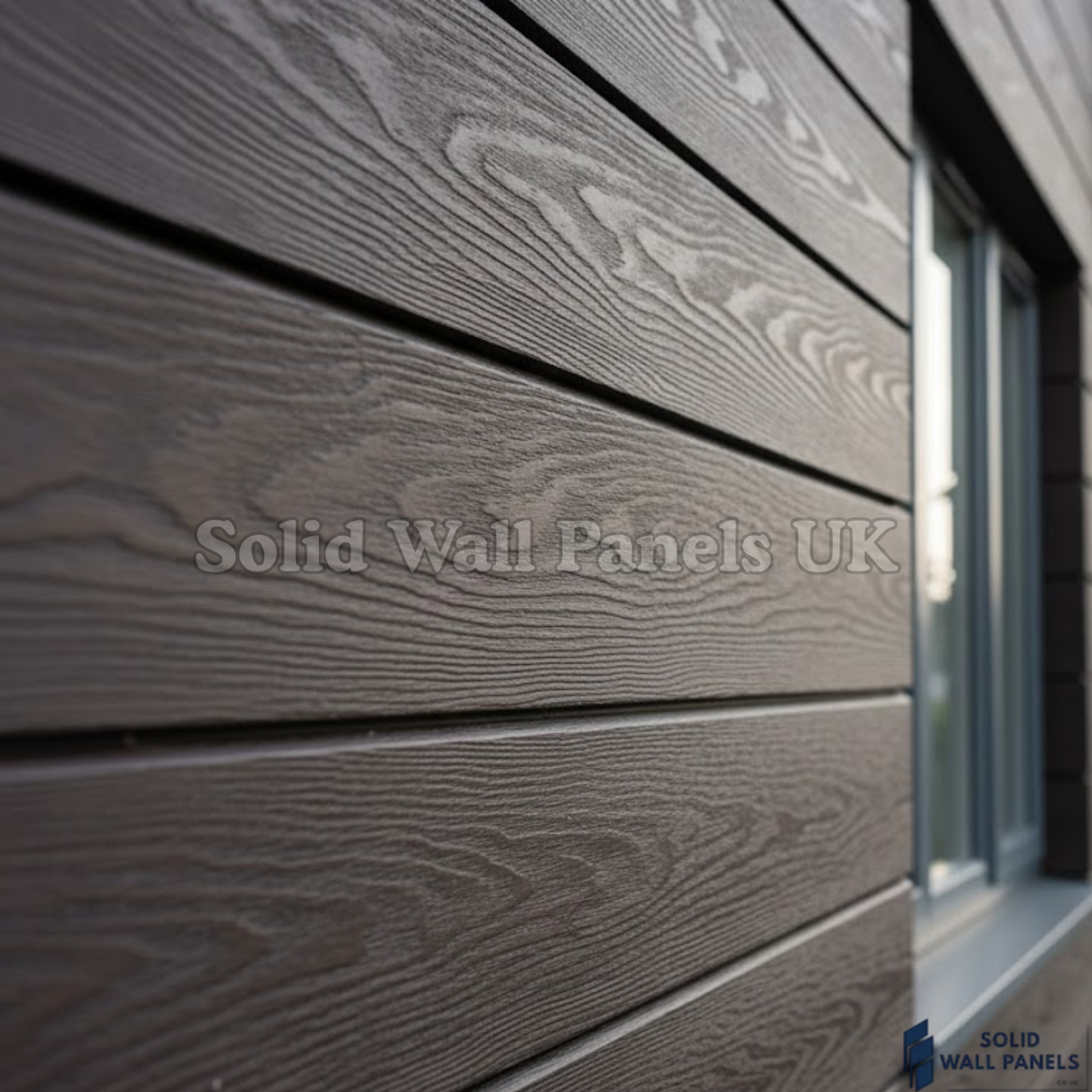 Dark Brown PVC Exterior Wall Panels – Wood Effect Outdoor Cladding 290 cm (6 Pieces)