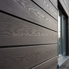 Dark Brown PVC Exterior Wall Panels – Wood Effect Outdoor Cladding 290 cm (6 Pieces)