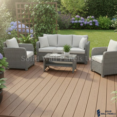 Dark Brown WPC Decking Board – 290cm (4 pieces) | Outdoor Composite Decking – Low Maintenance & Slip Resistant