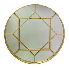 Decorative Round Gold Wall Mirror – 80 x 80 cm | Fast UK Delivery 