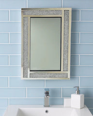 Decorative Silver Sparkle Bathroom Mirror 80x120 cm | Fast UK Delivery