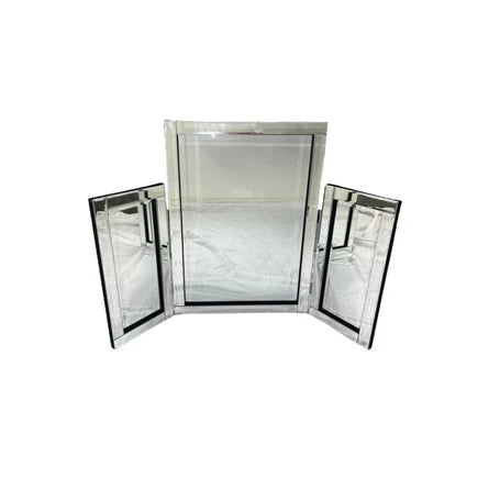 Decorative Silver Tri-Fold Vanity Mirror 78x54cm | Fast UK Delivery
