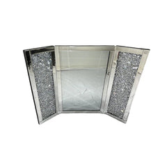 Decorative Sparkle Tri-Fold Vanity Mirror 83x61cm | Fast UK Delivery