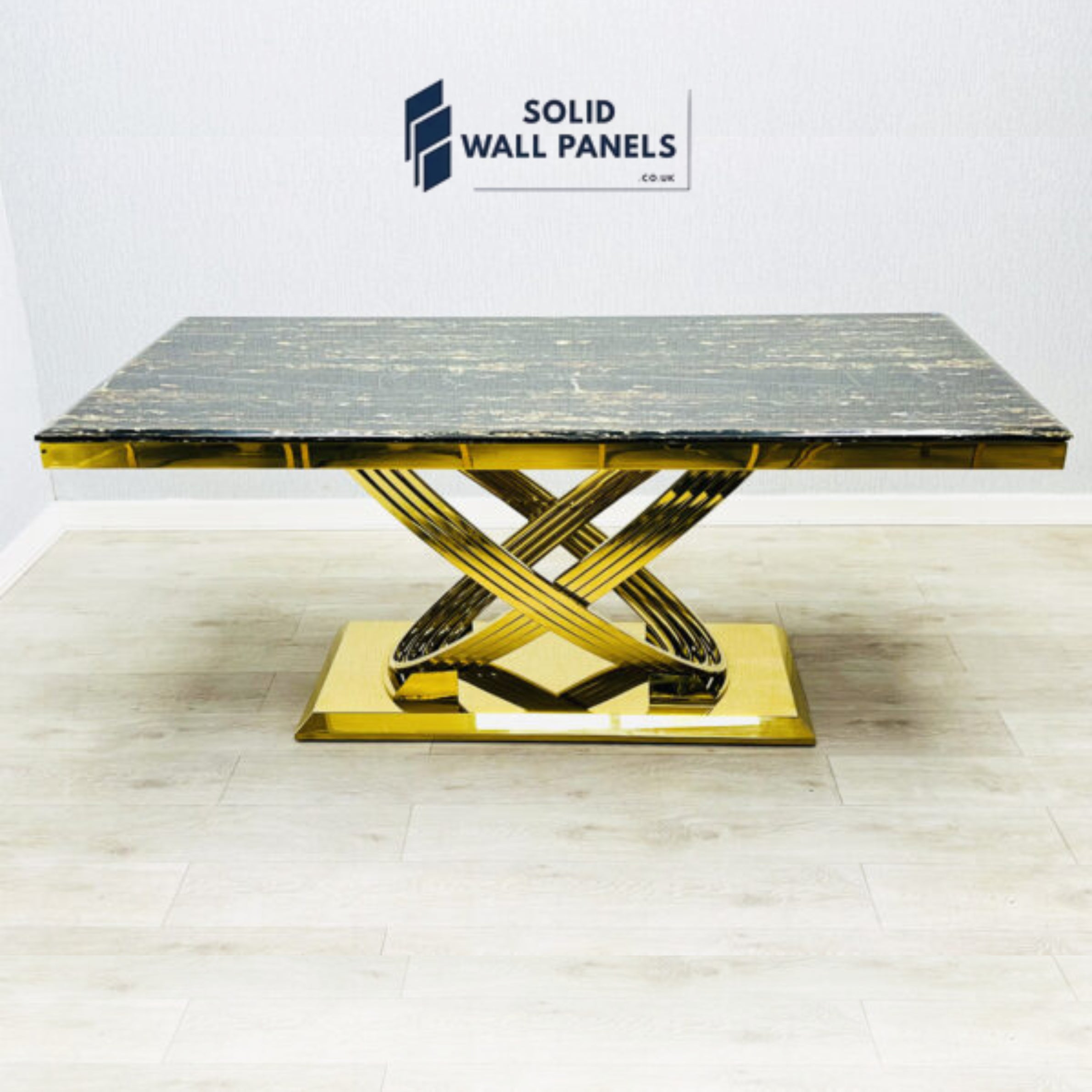 Elina Marble Coffee Table – Black & Gold / Cream & Gold