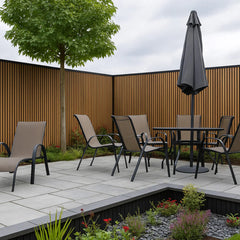 Exterior PVC Wall Panels - Light Oak 180cm or 150cm (4 Pieces)