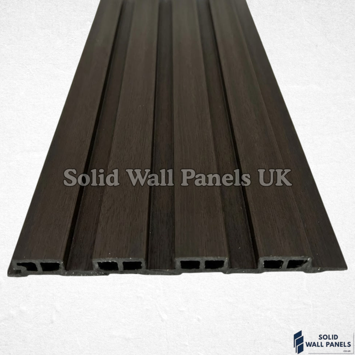 Exterior WPC Wall Panels – Dark Brown | Weatherproof Outdoor Cladding | Solid Wall Panels UK