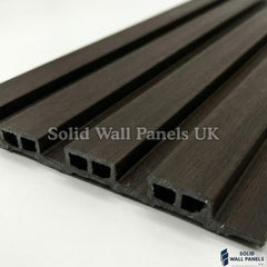 Exterior WPC Wall Panels – Dark Brown | Weatherproof Outdoor Cladding | Solid Wall Panels UK