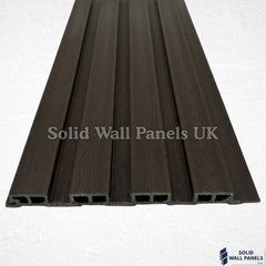 Exterior WPC Wall Panels – Dark Brown | Weatherproof Outdoor Cladding | Solid Wall Panels UK