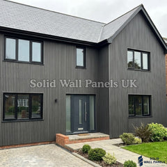 Exterior WPC Wall Panels –  Dark Grey | Weatherproof Outdoor Wall Cladding | Solid Wall Panels UK