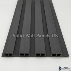 Exterior WPC Wall Panels –  Dark Grey | Weatherproof Outdoor Wall Cladding | Solid Wall Panels UK