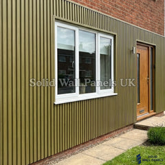 Exterior WPC Wall Panels –  Khaki | Weatherproof Outdoor Wall Cladding | Solid Wall Panels UK