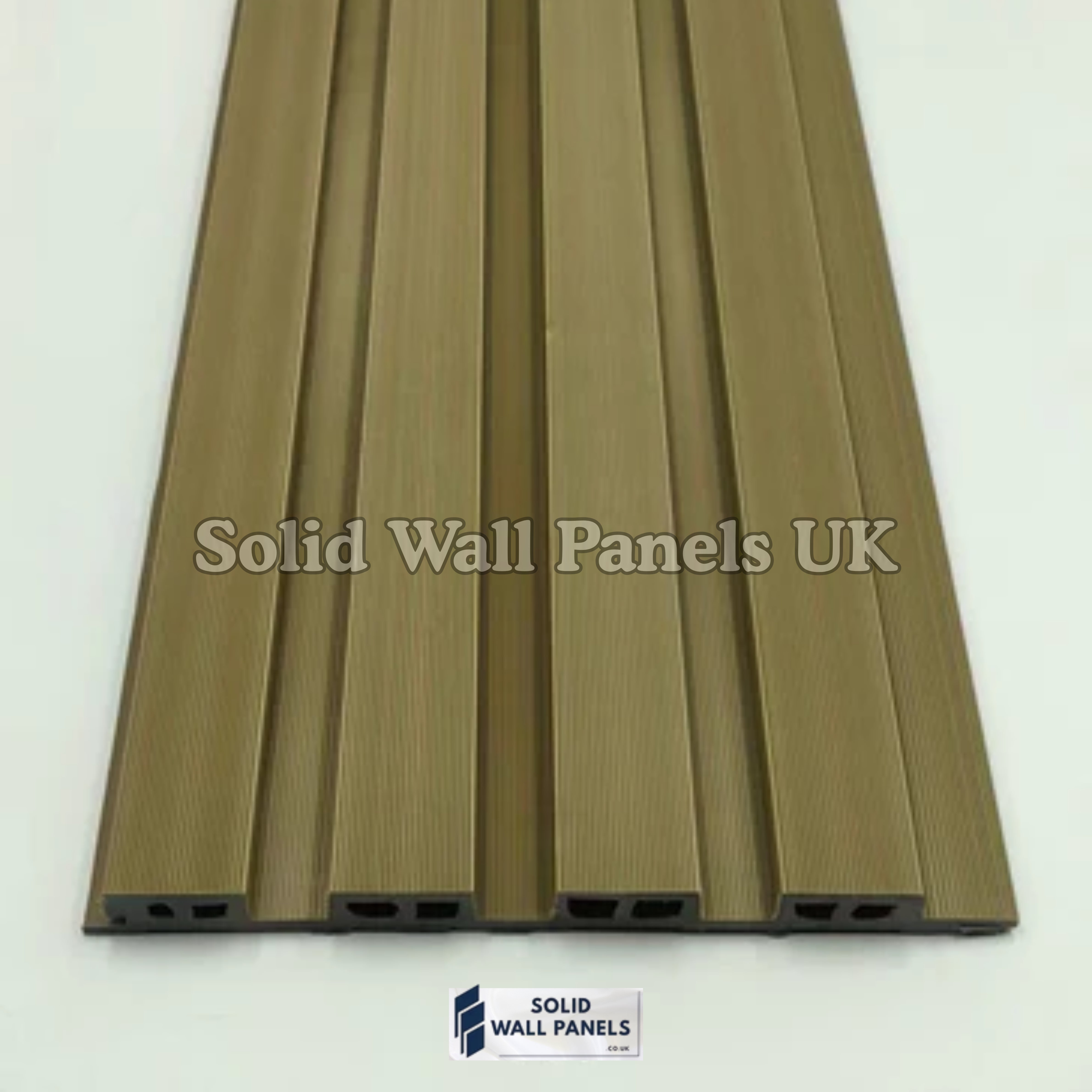 Exterior WPC Wall Panels –  Khaki | Weatherproof Outdoor Wall Cladding | Solid Wall Panels UK