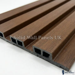 Exterior WPC Wall Panels –  Light Brown | Weatherproof Outdoor Wall Cladding | Solid Wall Panels UK