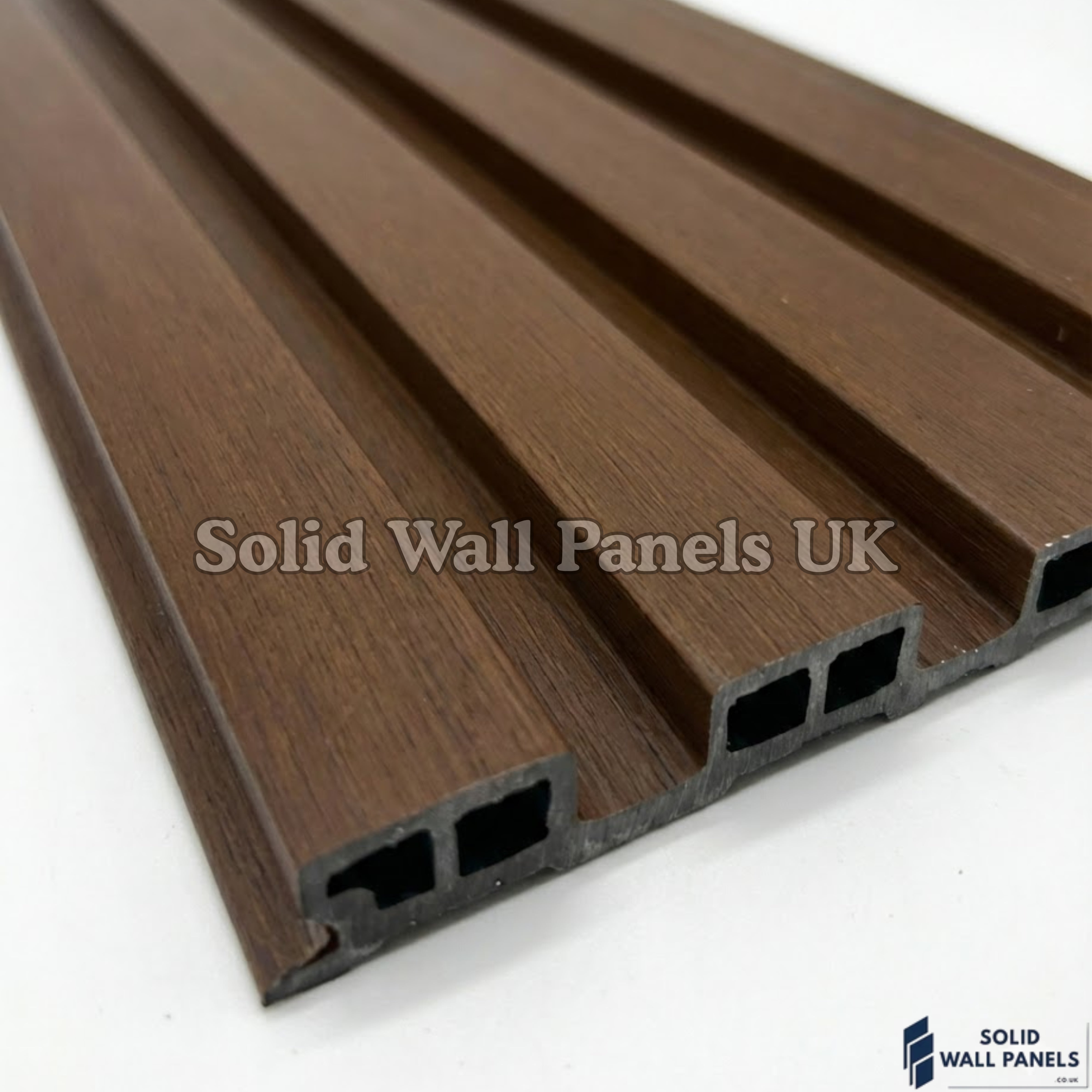 Exterior WPC Wall Panels –  Light Brown | Weatherproof Outdoor Wall Cladding | Solid Wall Panels UK