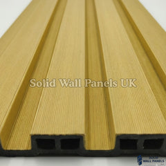 Exterior WPC Wall Panels –  Oak | Weatherproof Outdoor Wall Cladding | Solid Wall Panels UK