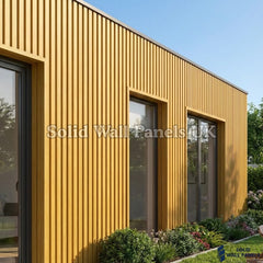Exterior WPC Wall Panels –  Oak | Weatherproof Outdoor Wall Cladding | Solid Wall Panels UK