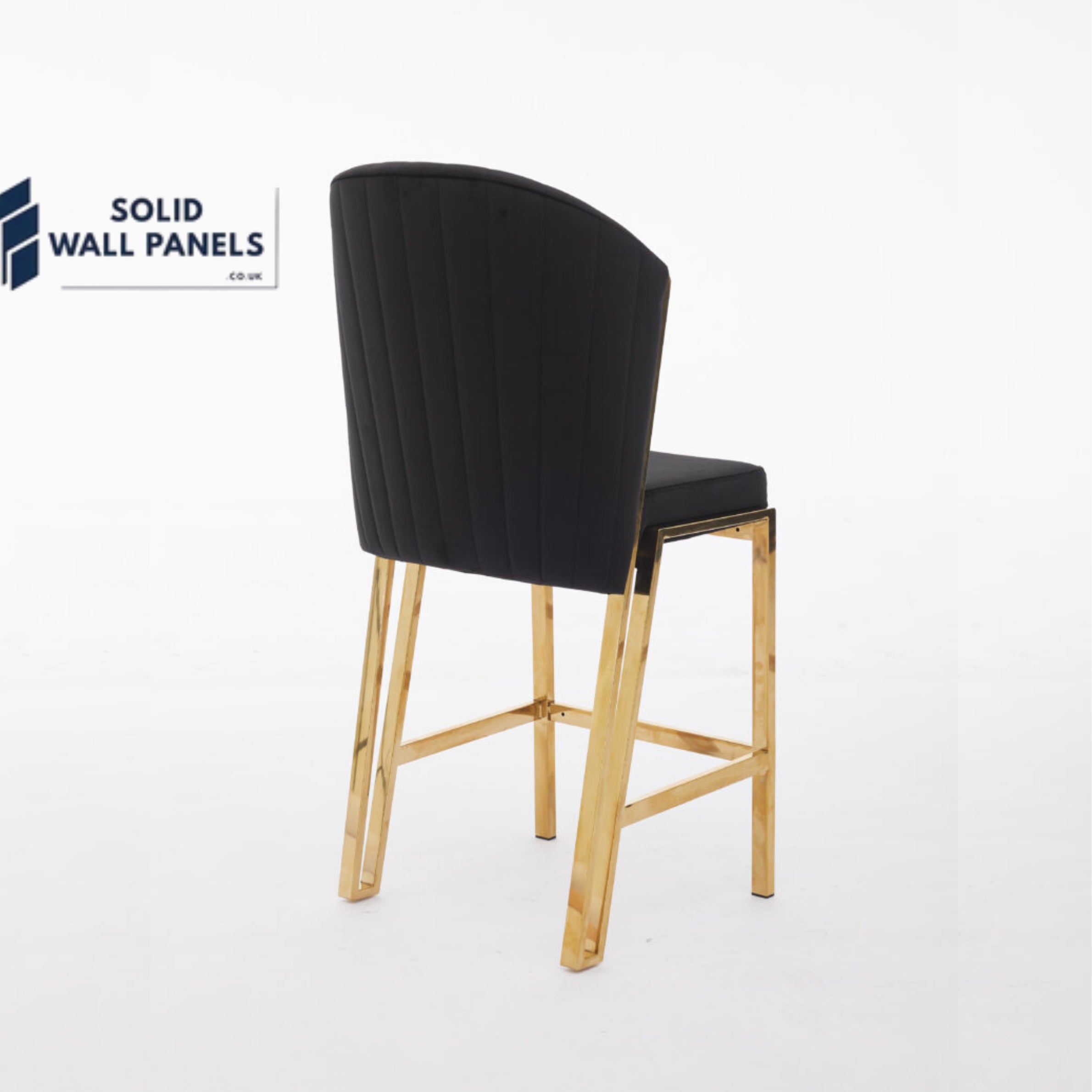 Fabio Breakfast Bar Stools – Premium Modern Velvet & Chrome/Gold Frame | Set of 2