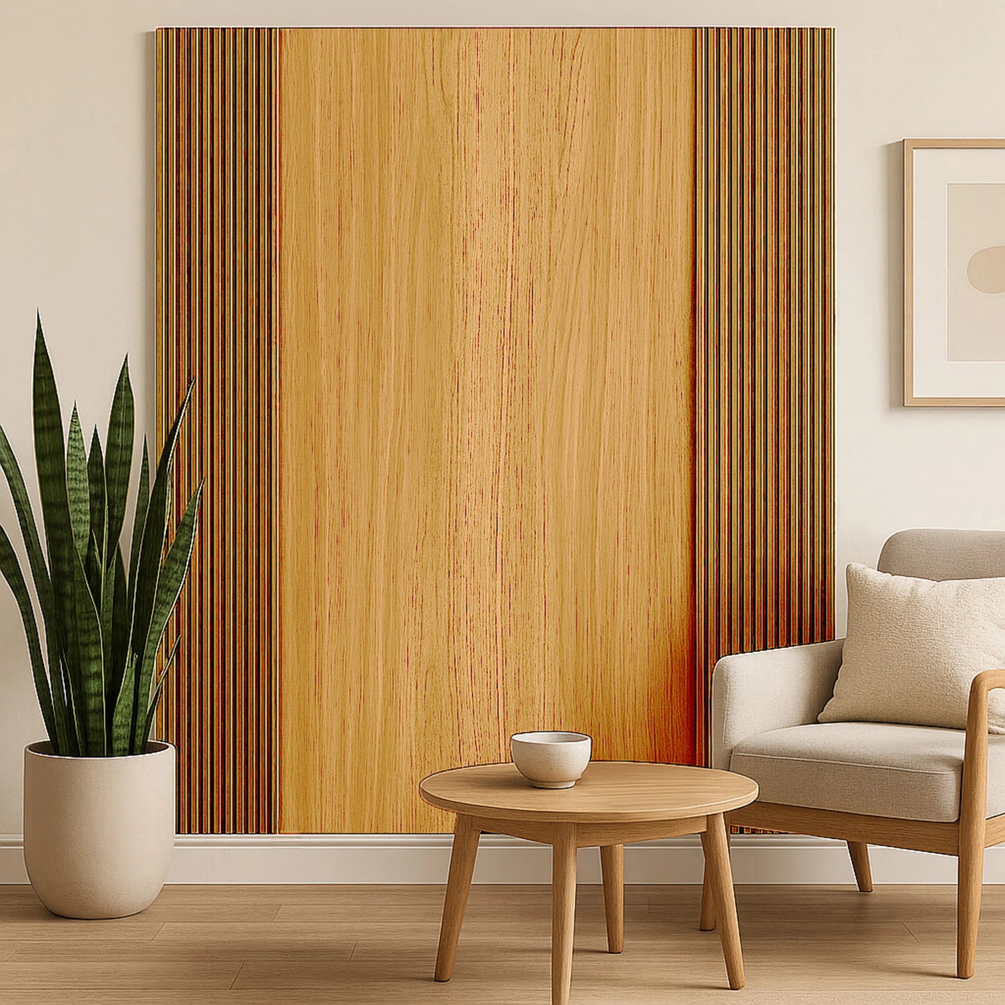 WPC WOOD EFFECT FLAT STYLE WALL PANEL -  LIGHT OAK 