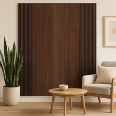 WPC Wave Style Wood Effect Waterproof Wall Panels – Walnut 