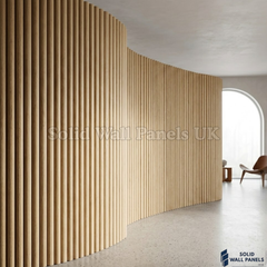 Flexible Oak Reed Wall Panel – 240cm x 60cm (Pack of 2) | Premium Real Wood Acoustic Panels