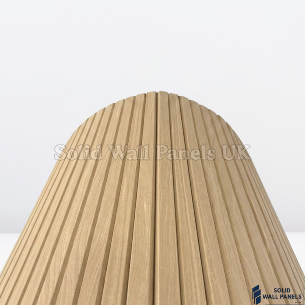 Solid Rear Panel Flexible Oak Slat Wall Panel – 240 x 60cm | Real Wood Acoustic Panels ...