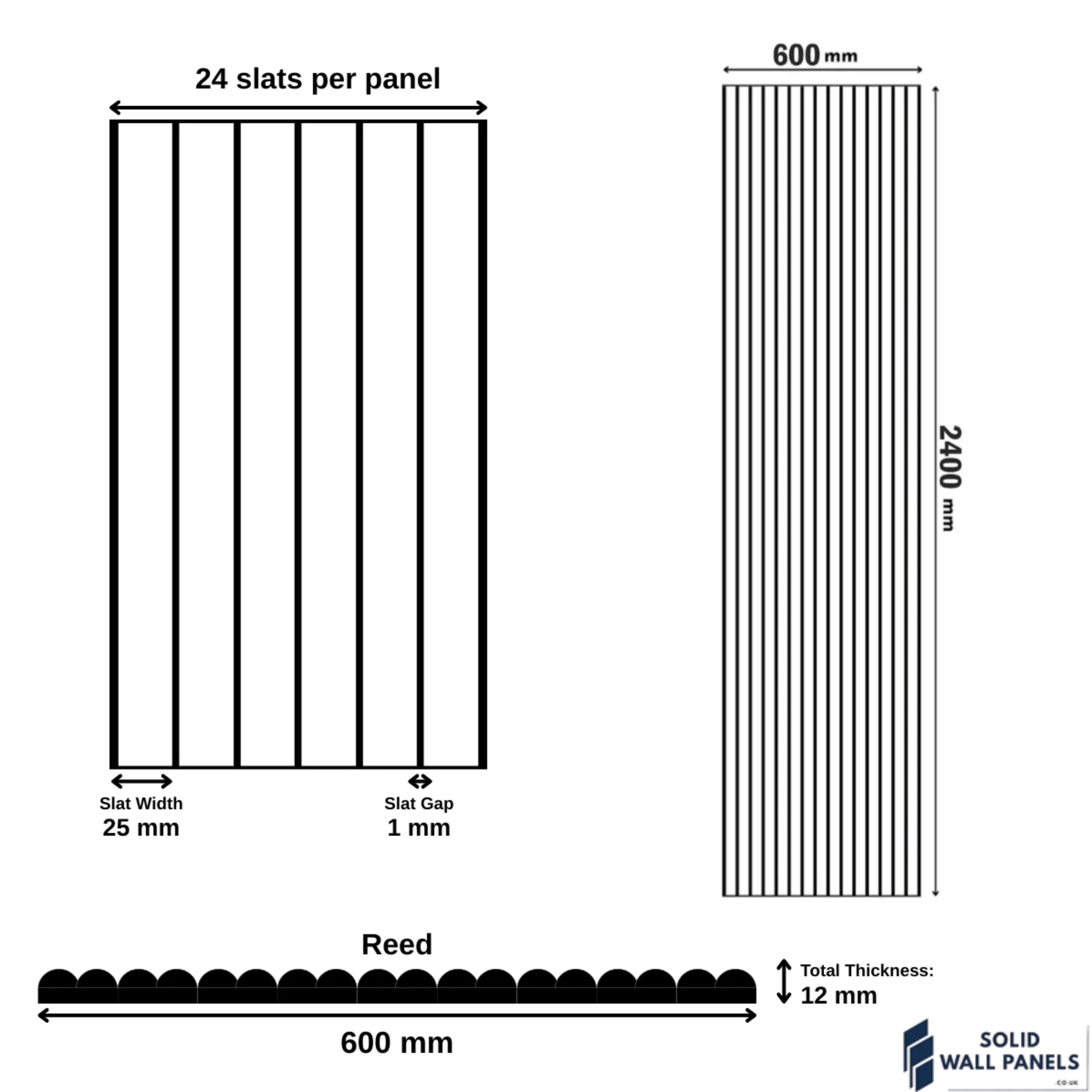 Reversed Reed Panels Flexible Oak Reed Wall Panel – 240 x 60cm | Real Wood Acoustic Panels ...