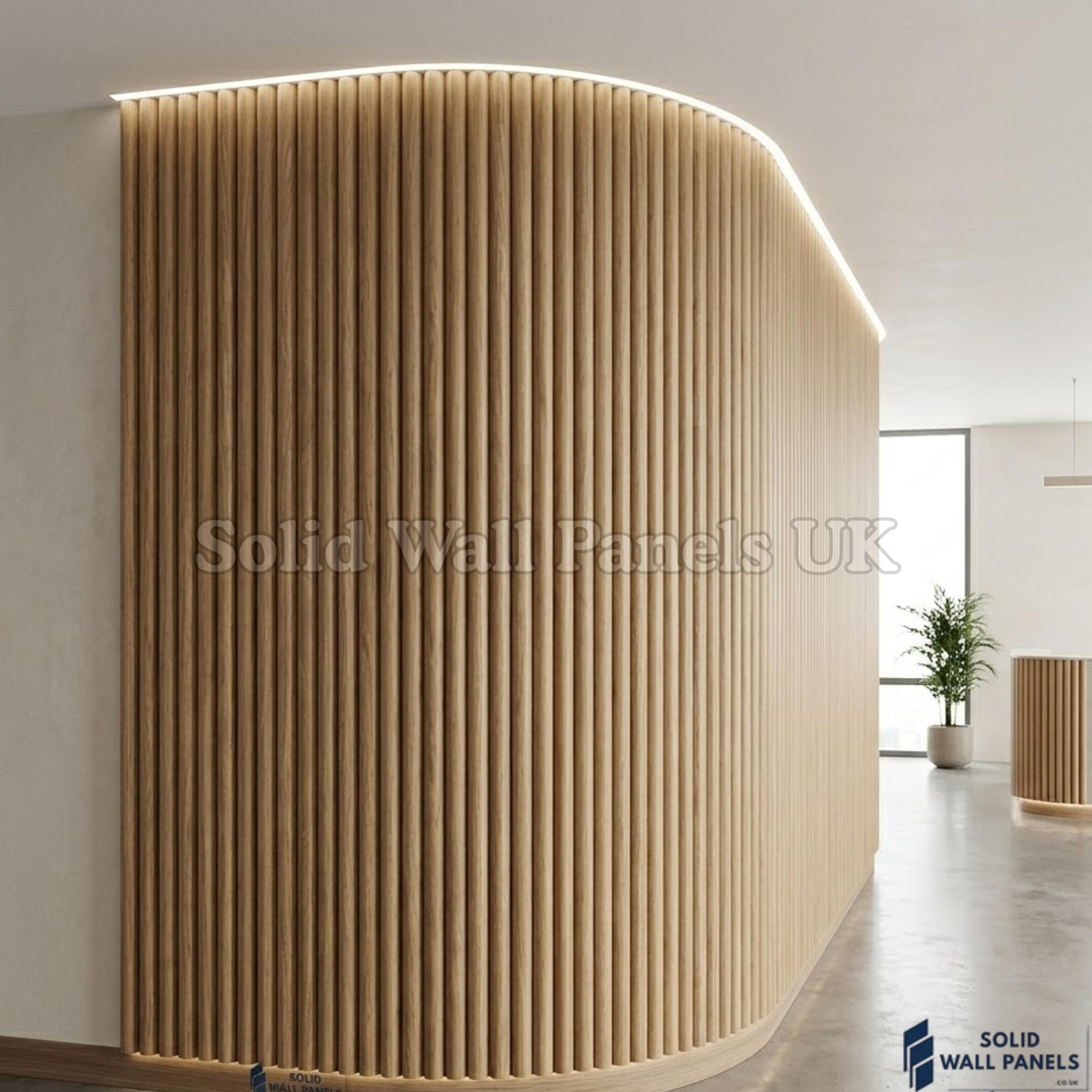 Flexible Walnut Flute Wall Panel – 240cm x 60cm (Pack of 2) | Premium Real Wood Veneer Panels