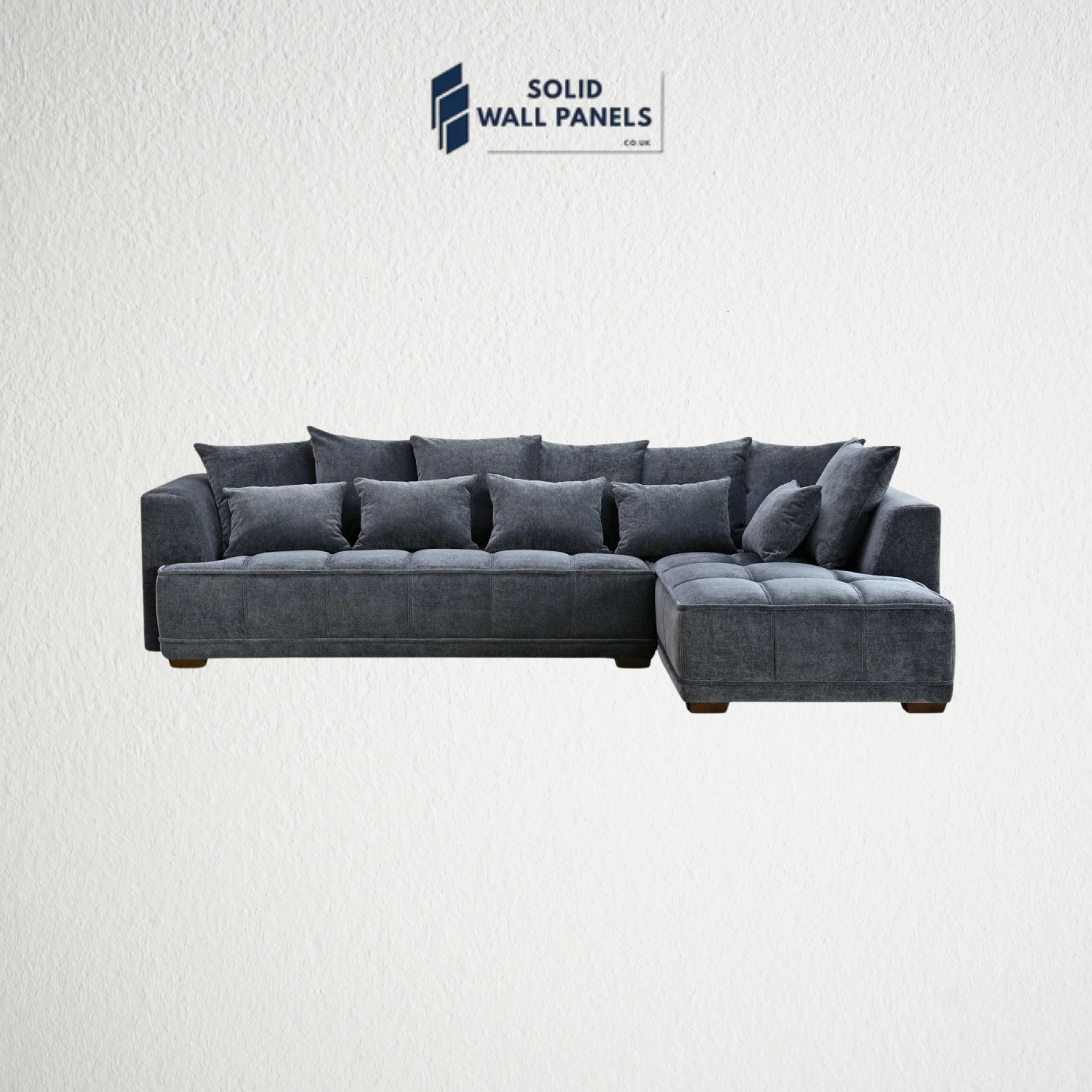 Gramercy Corner Sofa – Steel Coloured Mermaid Fabric | Modern Luxury Design