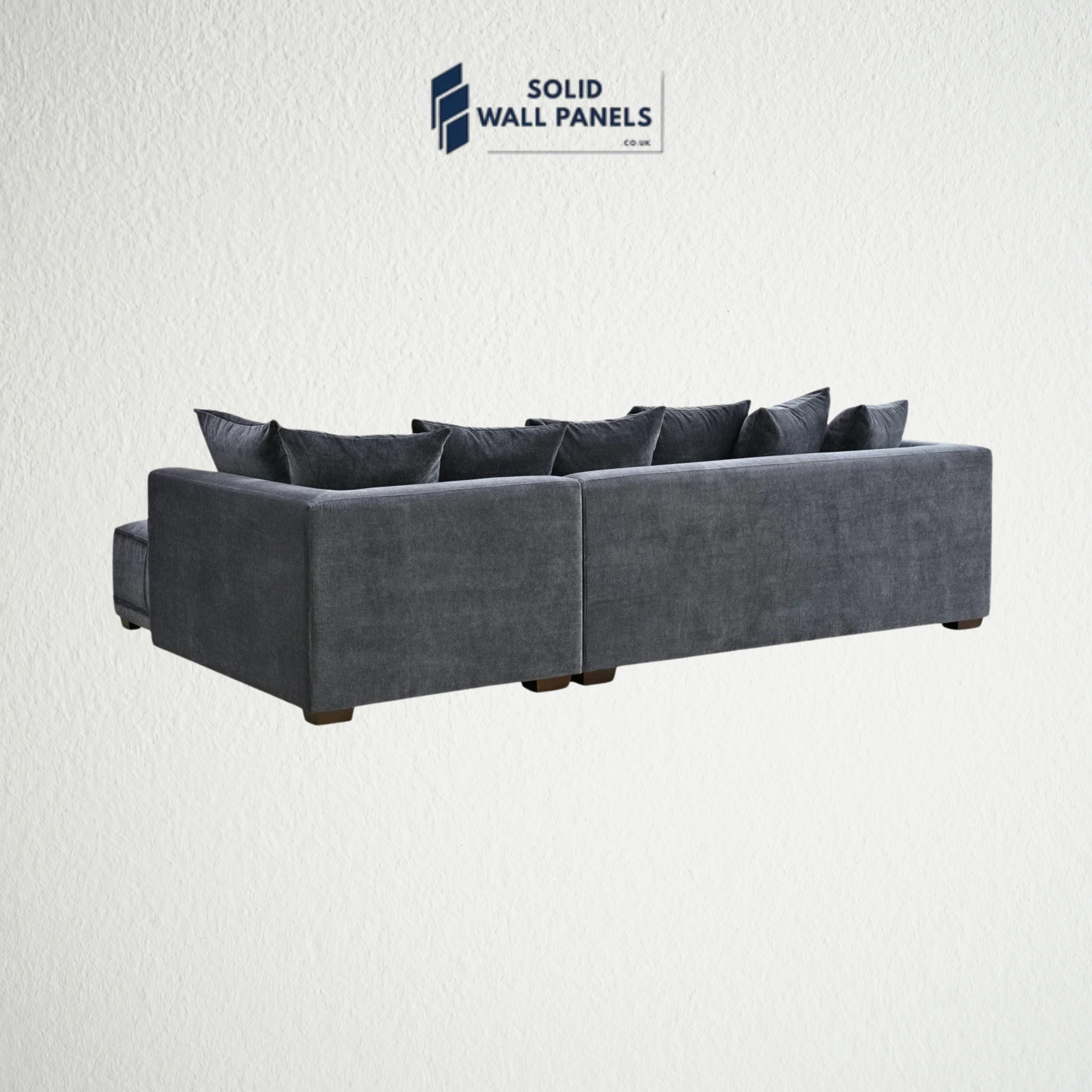 Gramercy Corner Sofa – Steel Coloured Mermaid Fabric | Modern Luxury Design