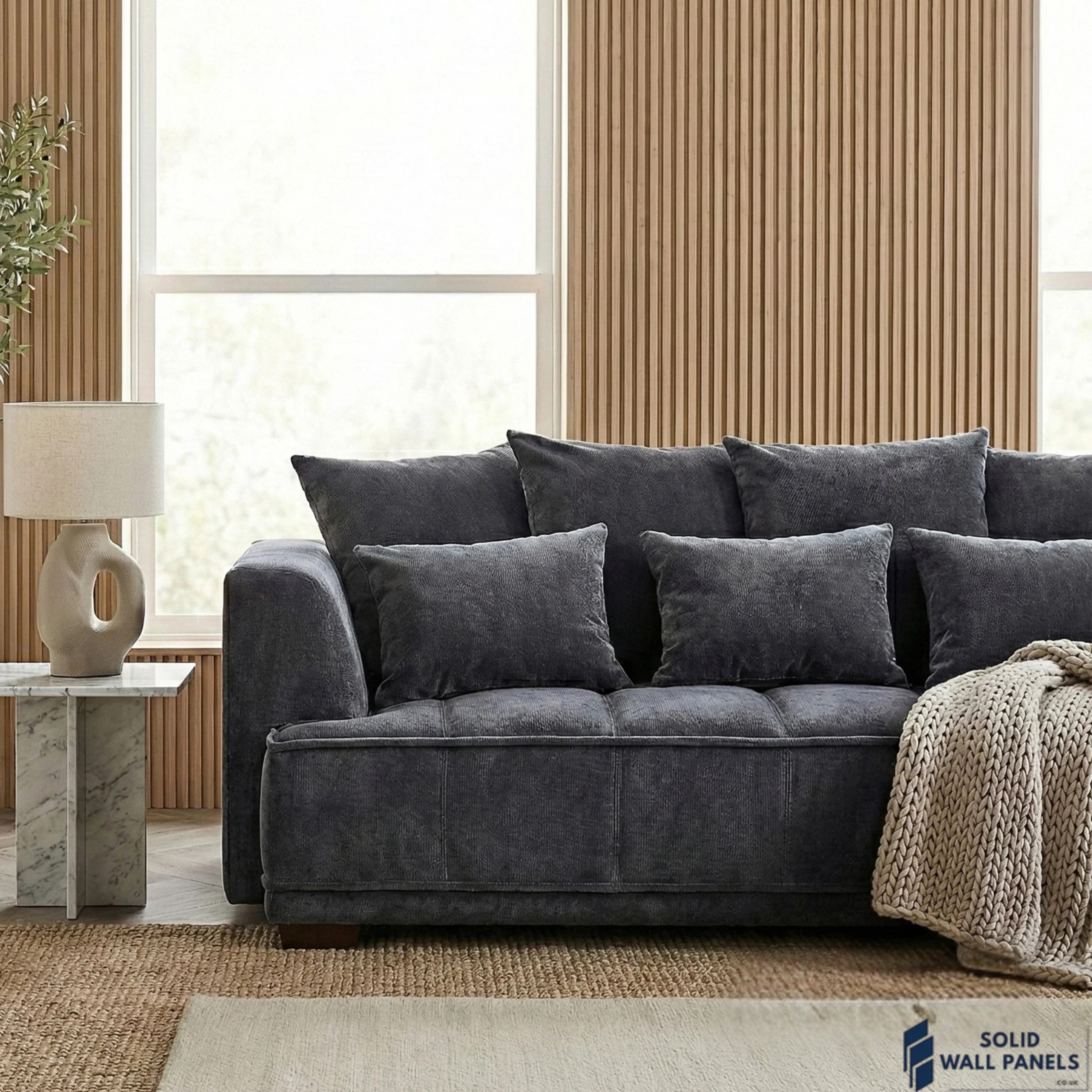 Gramercy Corner Sofa – Steel Grey Luxury Corner Sofa UK