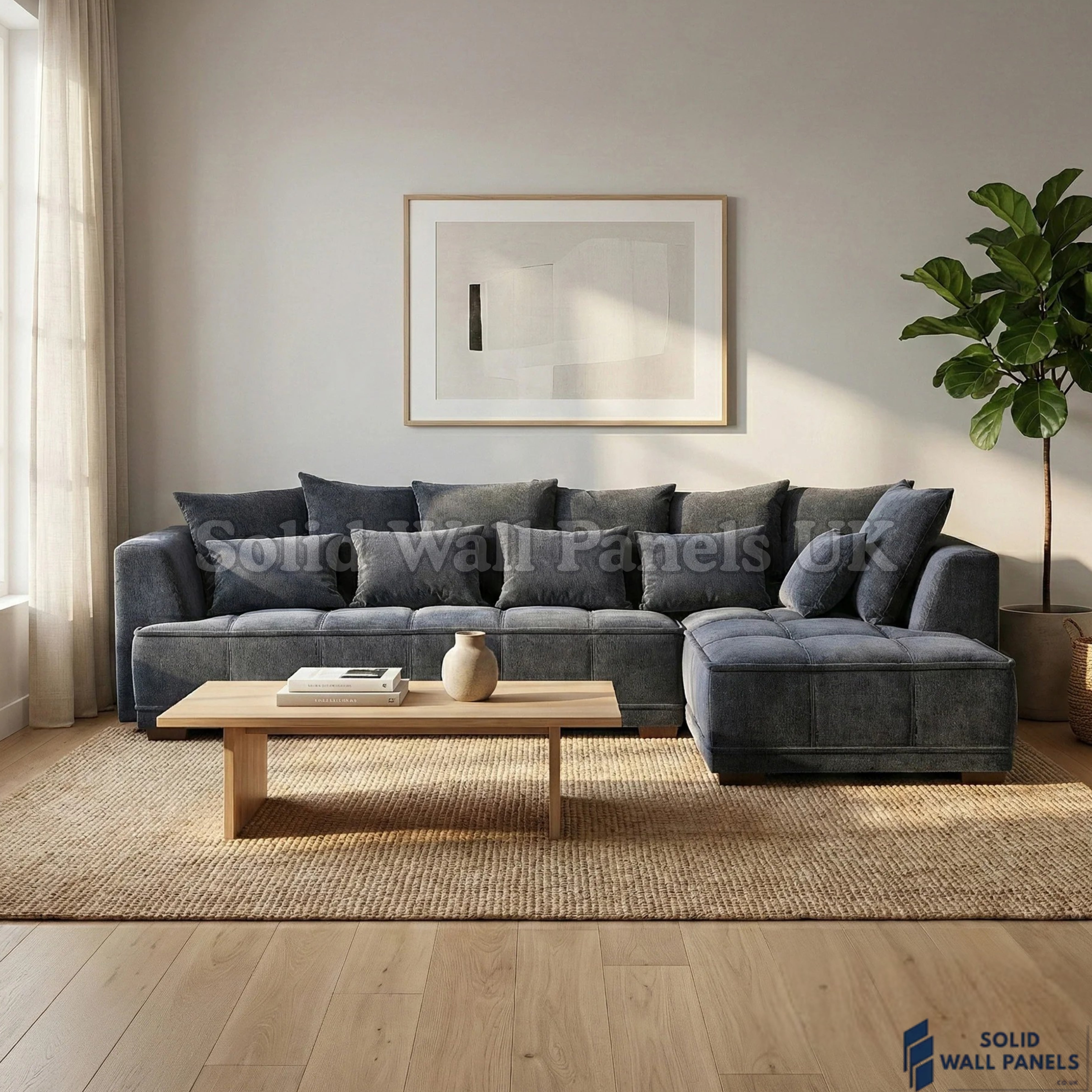 Gramercy Corner Sofa – Steel Grey Luxury Corner Sofa UK