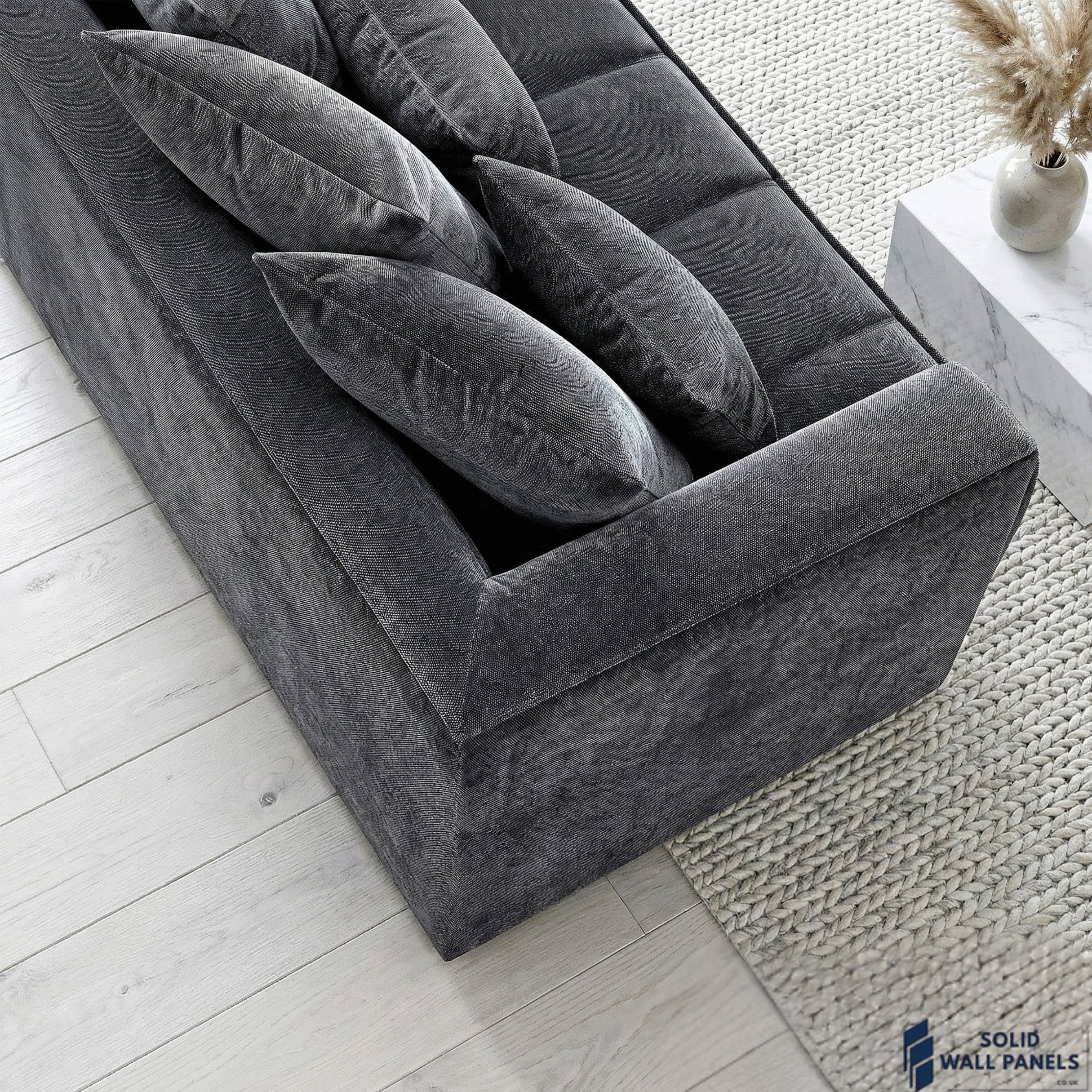Gramercy Corner Sofa – Steel Grey Luxury Corner Sofa UK