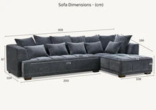 Gramercy Corner Sofa – Steel Coloured Mermaid Fabric | Modern Luxury Design