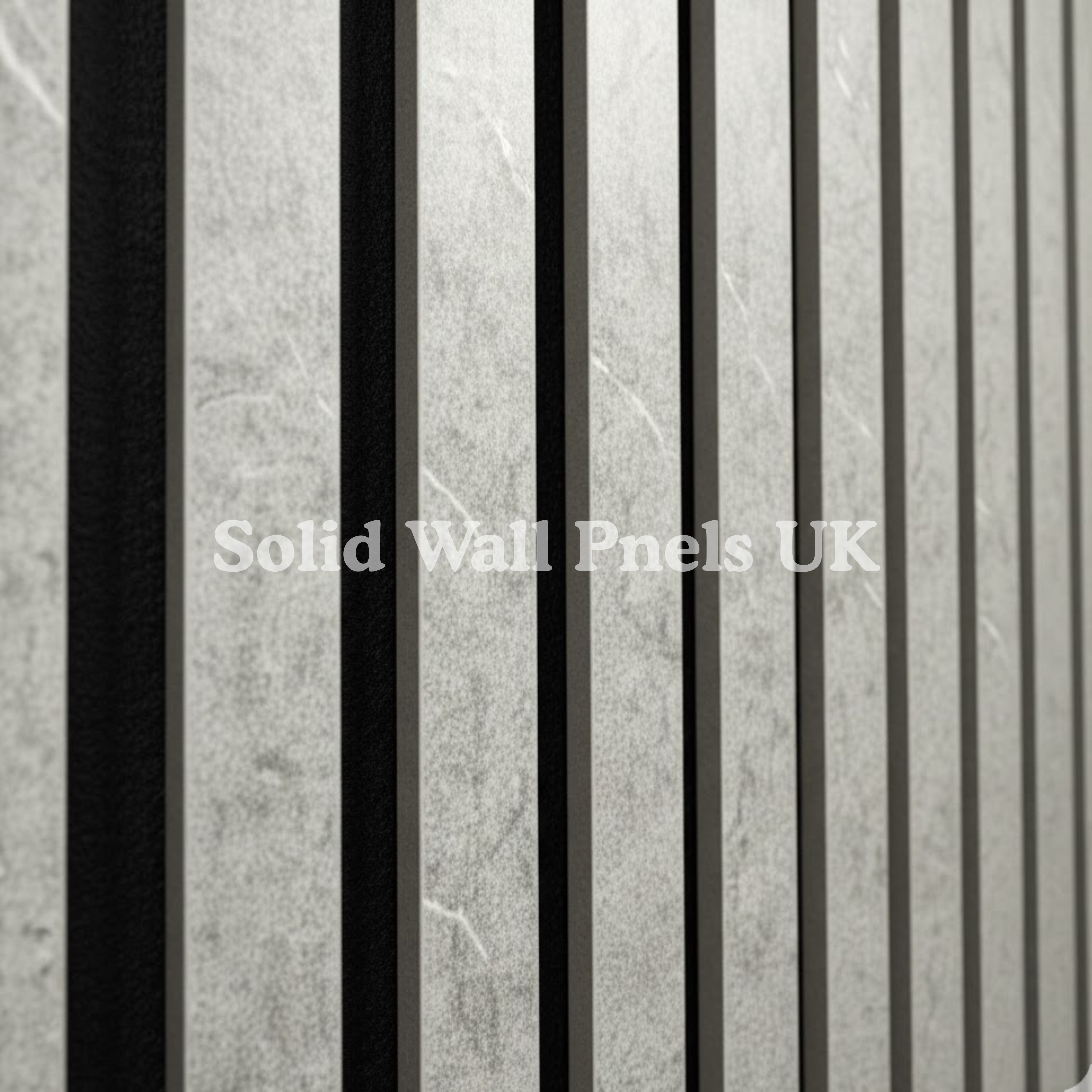 Grey Marble Acoustic Slatted Wall Panel | Stylish, Durable & Soundproof | Solid Wall Panels UK