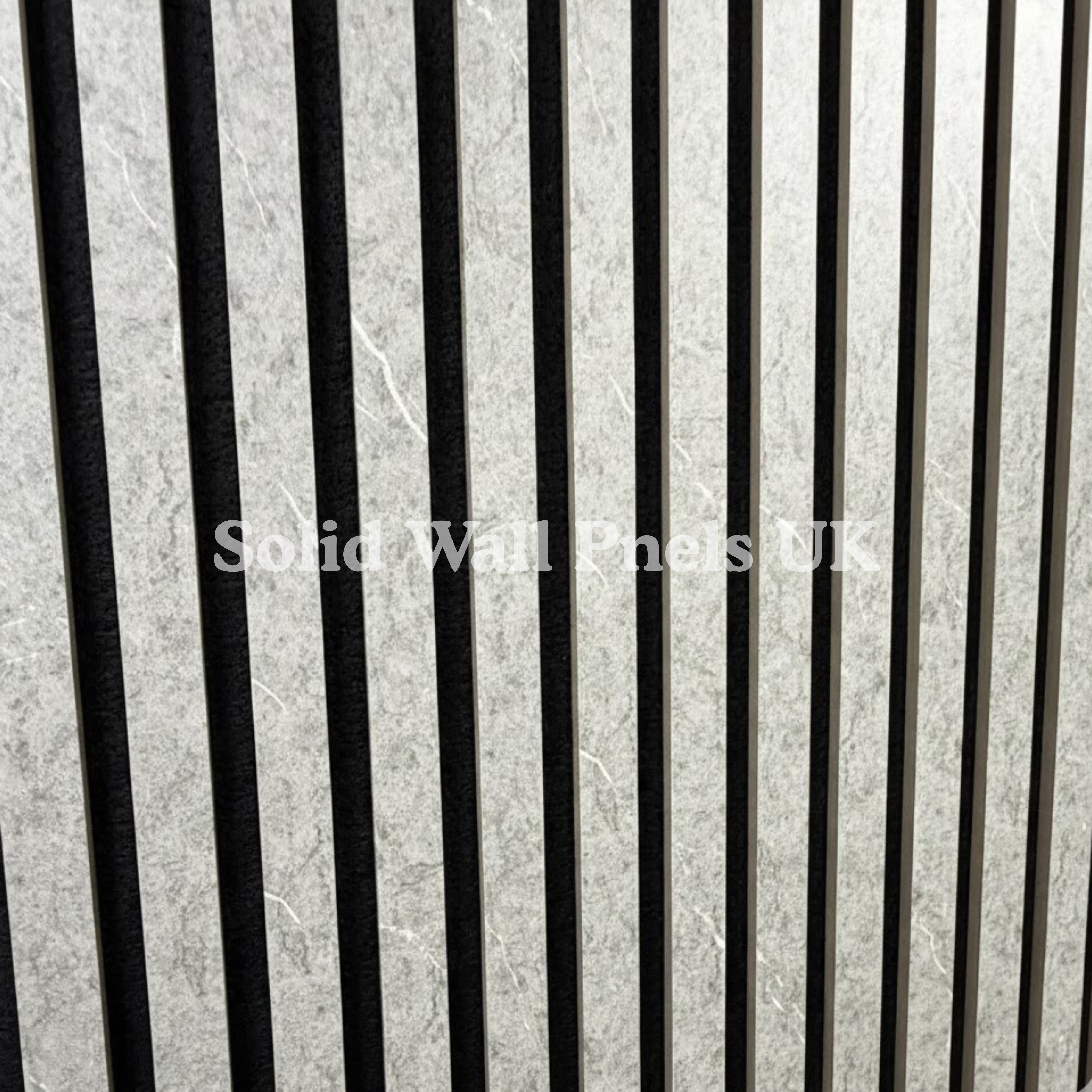 Grey Marble Acoustic Slatted Wall Panel | Stylish, Durable & Soundproof | Solid Wall Panels UK
