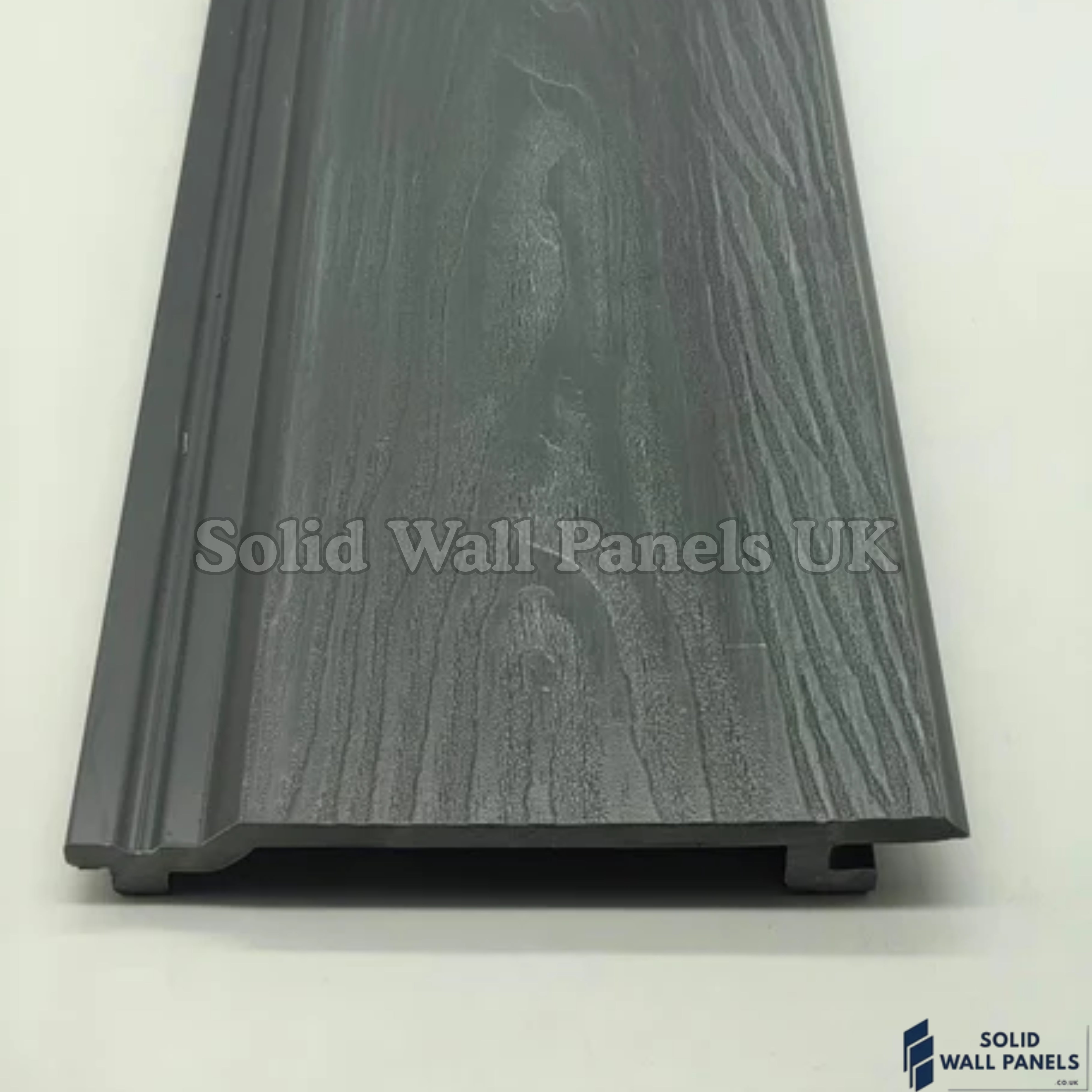 Grey PVC Exterior Wall Panels – Wood Effect Outdoor Cladding 290cm (6 Pieces )