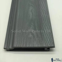 Grey PVC Exterior Wall Panels – Wood Effect Outdoor Cladding 290cm (6 Pieces )