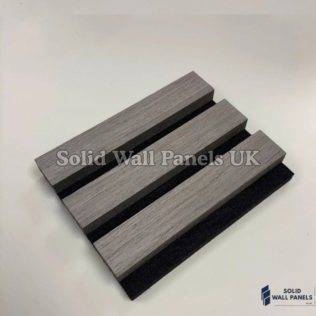 Real Wood Acoustic Slatted Wall Panels –  Grey Oak (60×240 cm)