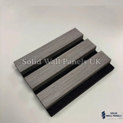 Real Wood Acoustic Slatted Wall Panels –  Grey Oak (60×240 cm)
