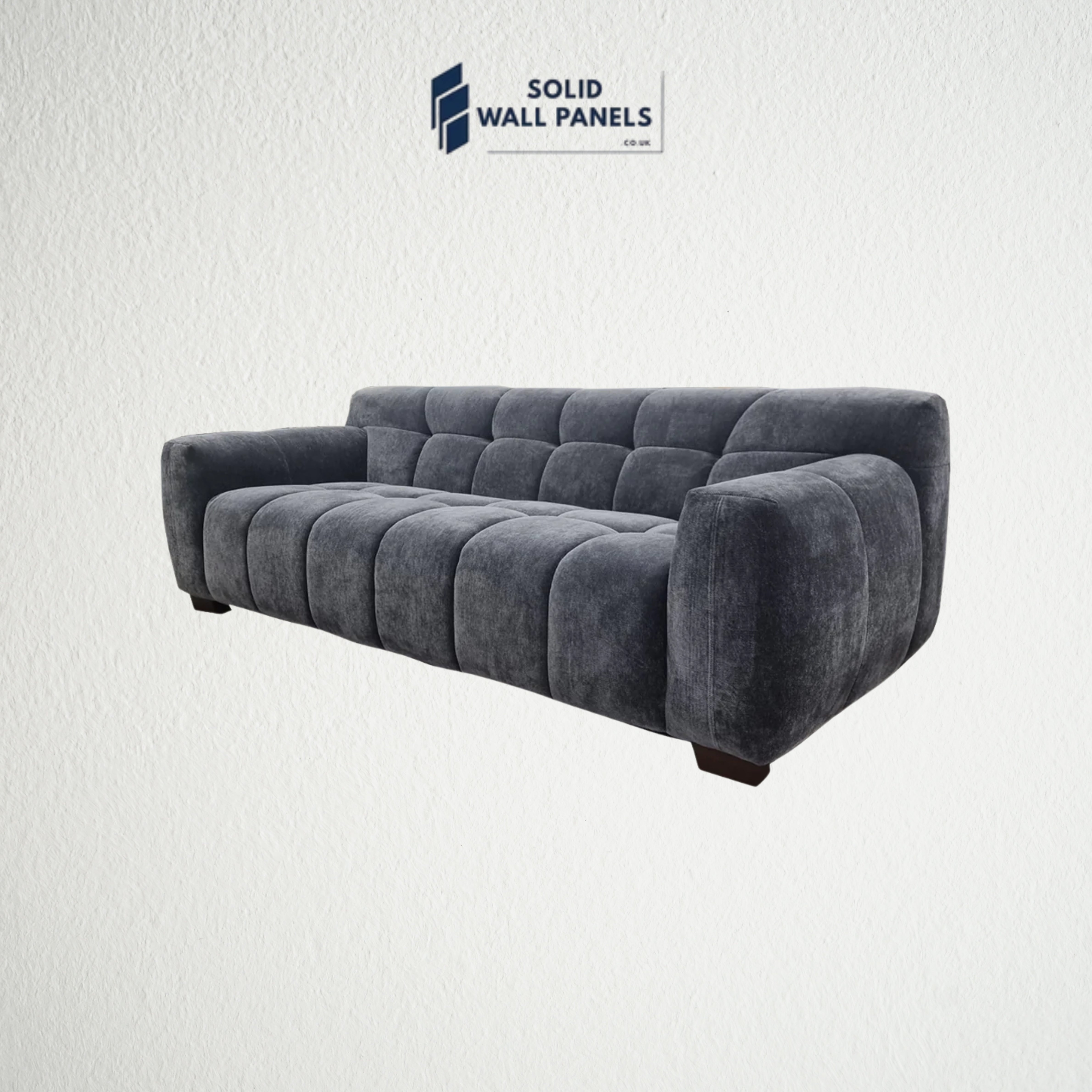 Harlem Sofa Range – Steel Velvet Fabric | 3 Seater, 2 Seater, Chair & Stool | Modern Luxury Design