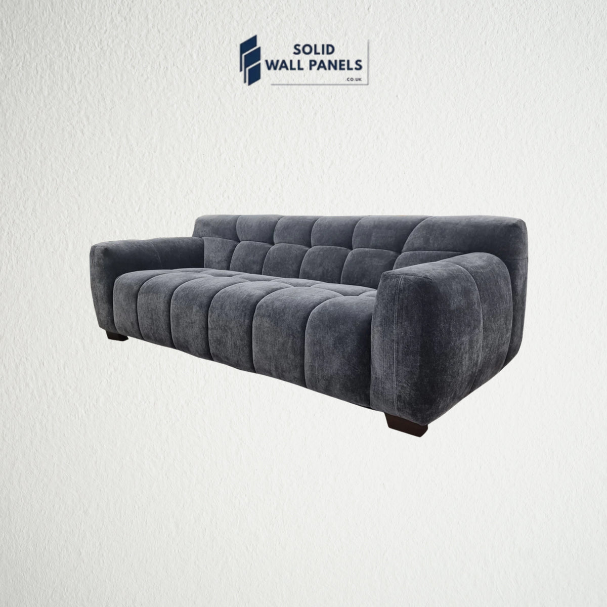 Harlem Sofa Range – Steel Velvet Fabric | 3 Seater, 2 Seater, Chair & Stool | Modern Luxury Design
