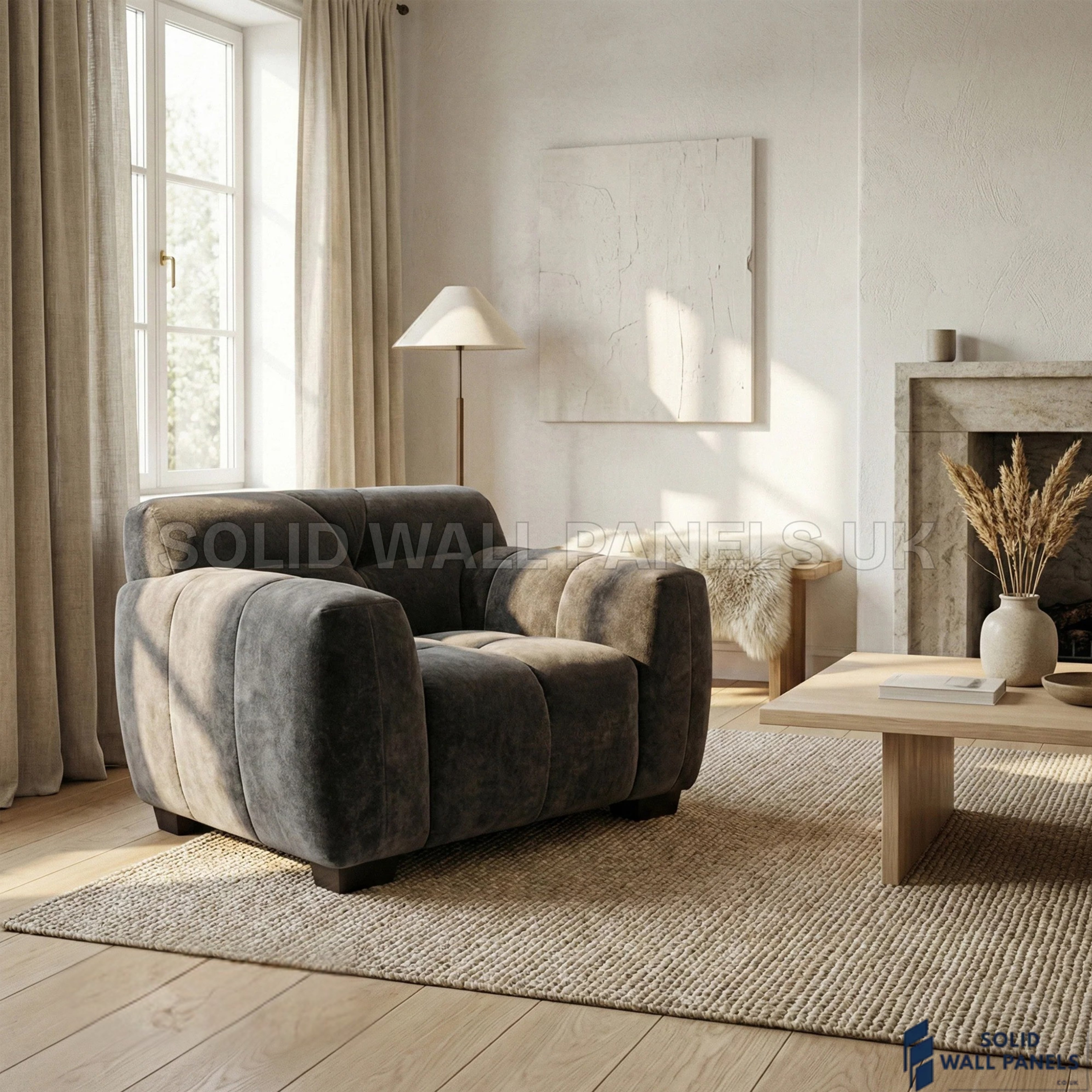 Harlem Sofa Range – Cocoa Chocolate Velvet | 3 Seater, 2 Seater, Armchair & Stool | Luxury Modern Sofa Set