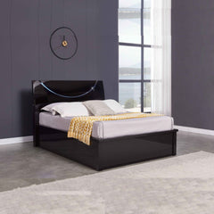 High Gloss White Half Moon Bed – Fast UK Delivery