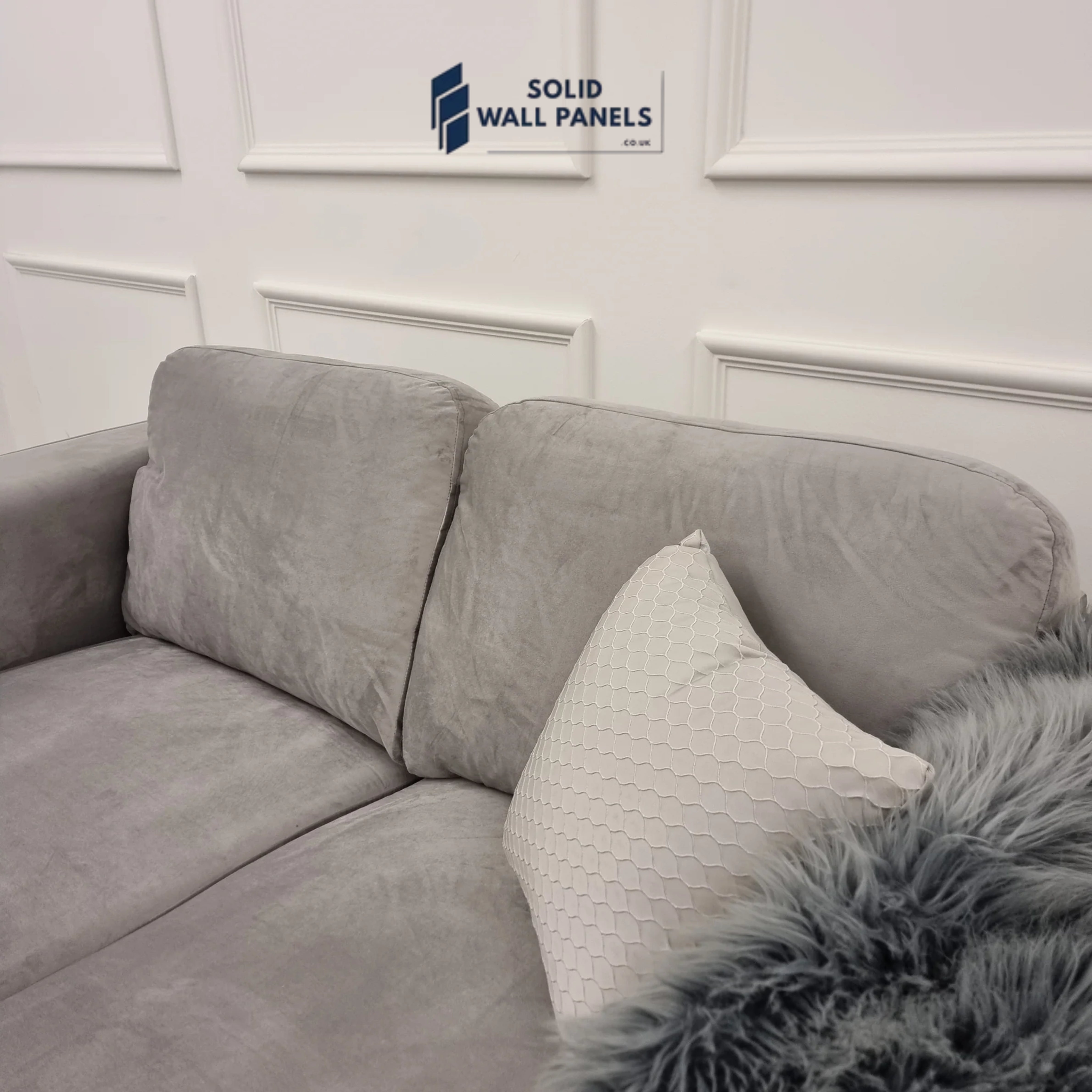 Hudson 3 + 2 Seater Sofa – Fixed Back Cushions | Modern Steel Grey & Ebony Black