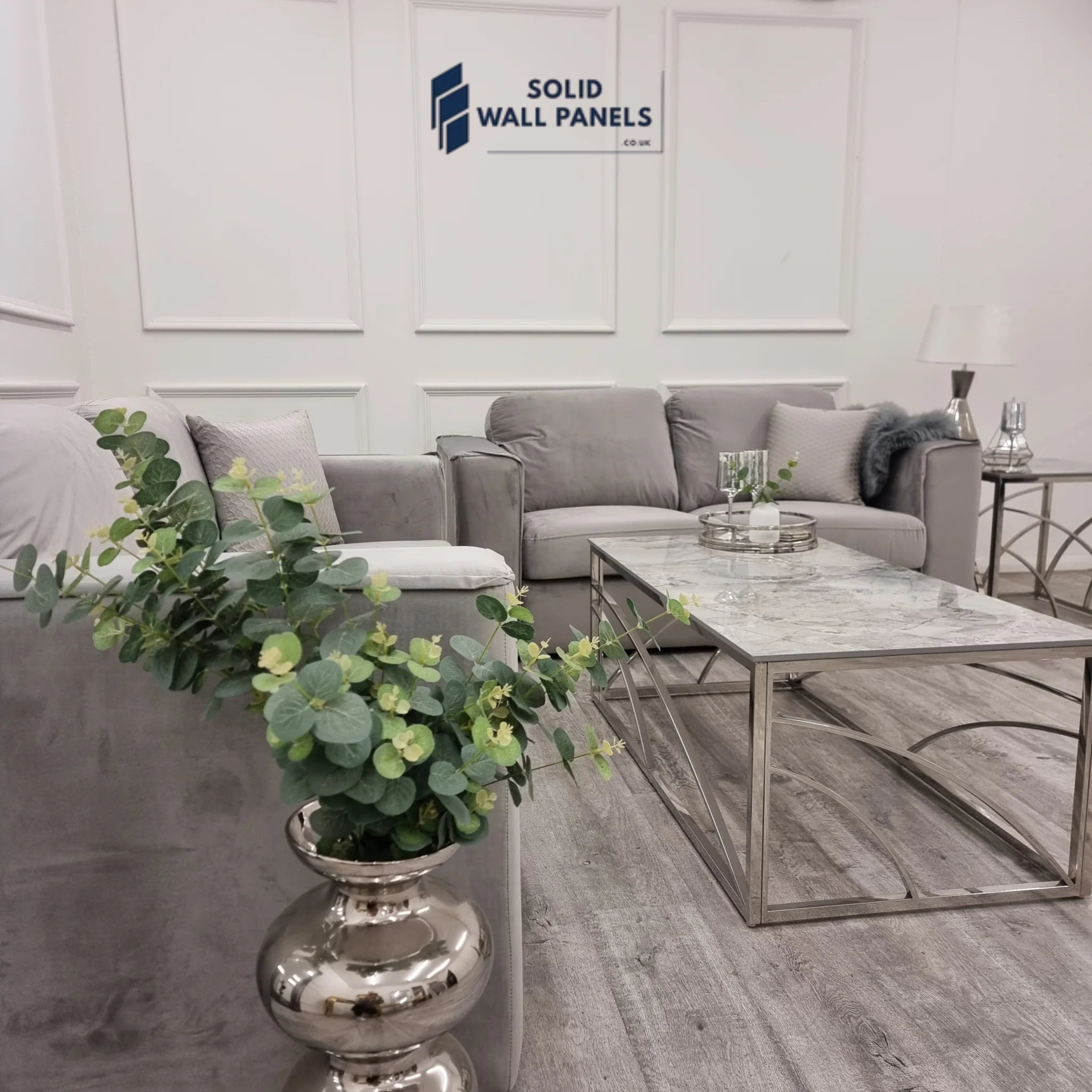 Hudson 3 + 2 Seater Sofa – Fixed Back Cushions | Modern Steel Grey & Ebony Black