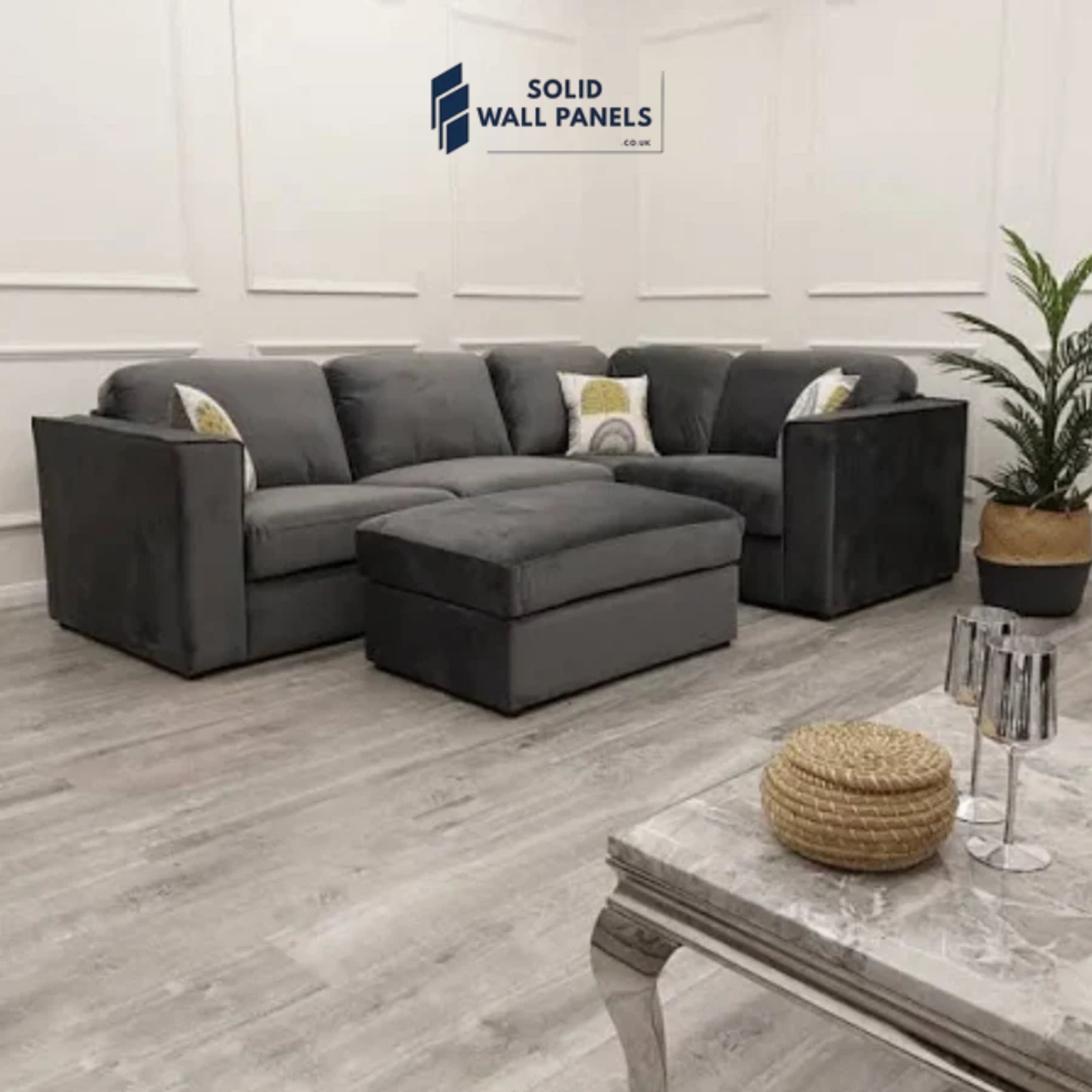 Hudson 4 Piece Corner Sofa – Modular, Stylish & Comfortable | Solid Wall Panels UK