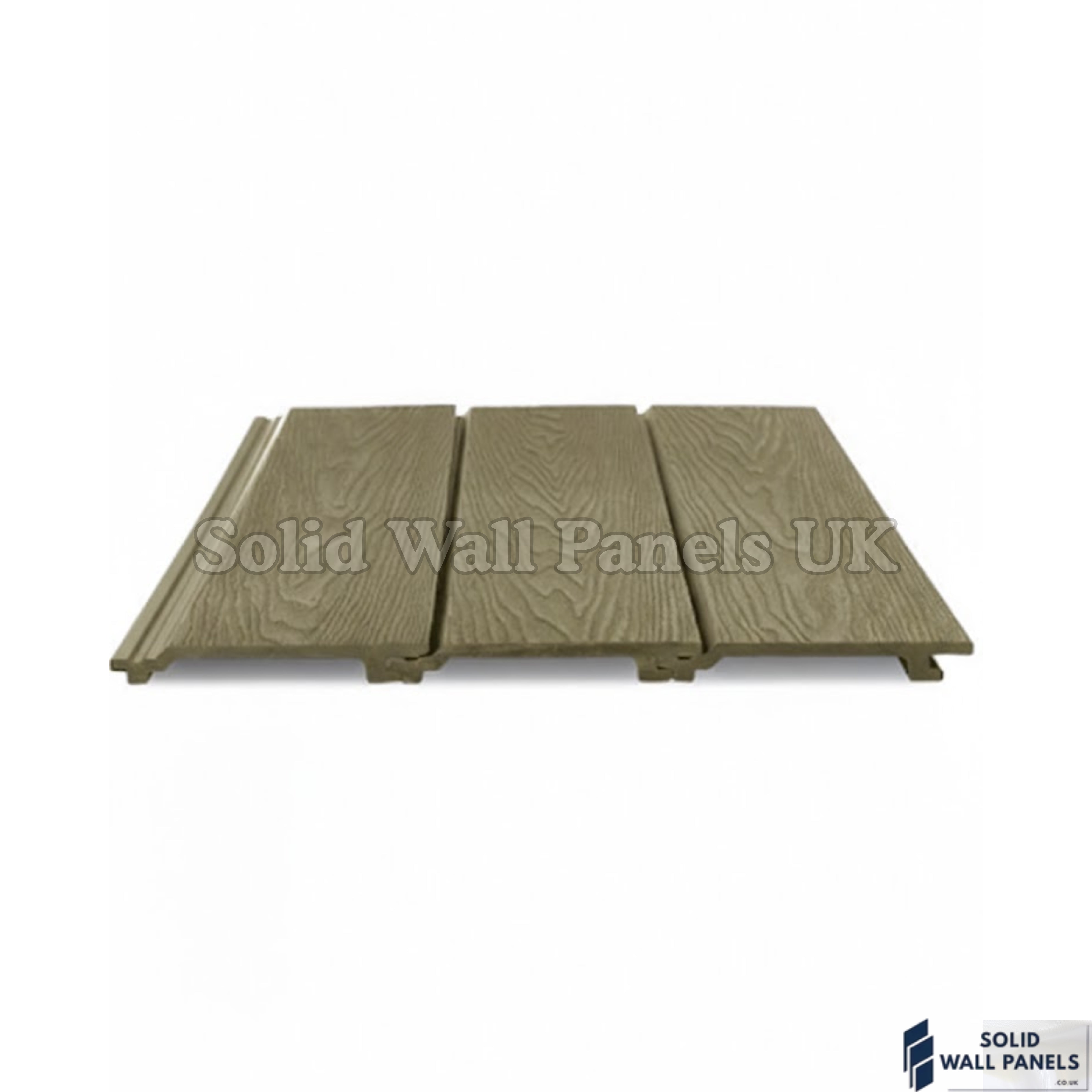 Khaki PVC Exterior Wall Panels – Wood Effect Outdoor Cladding 290cm (6 Pieces)