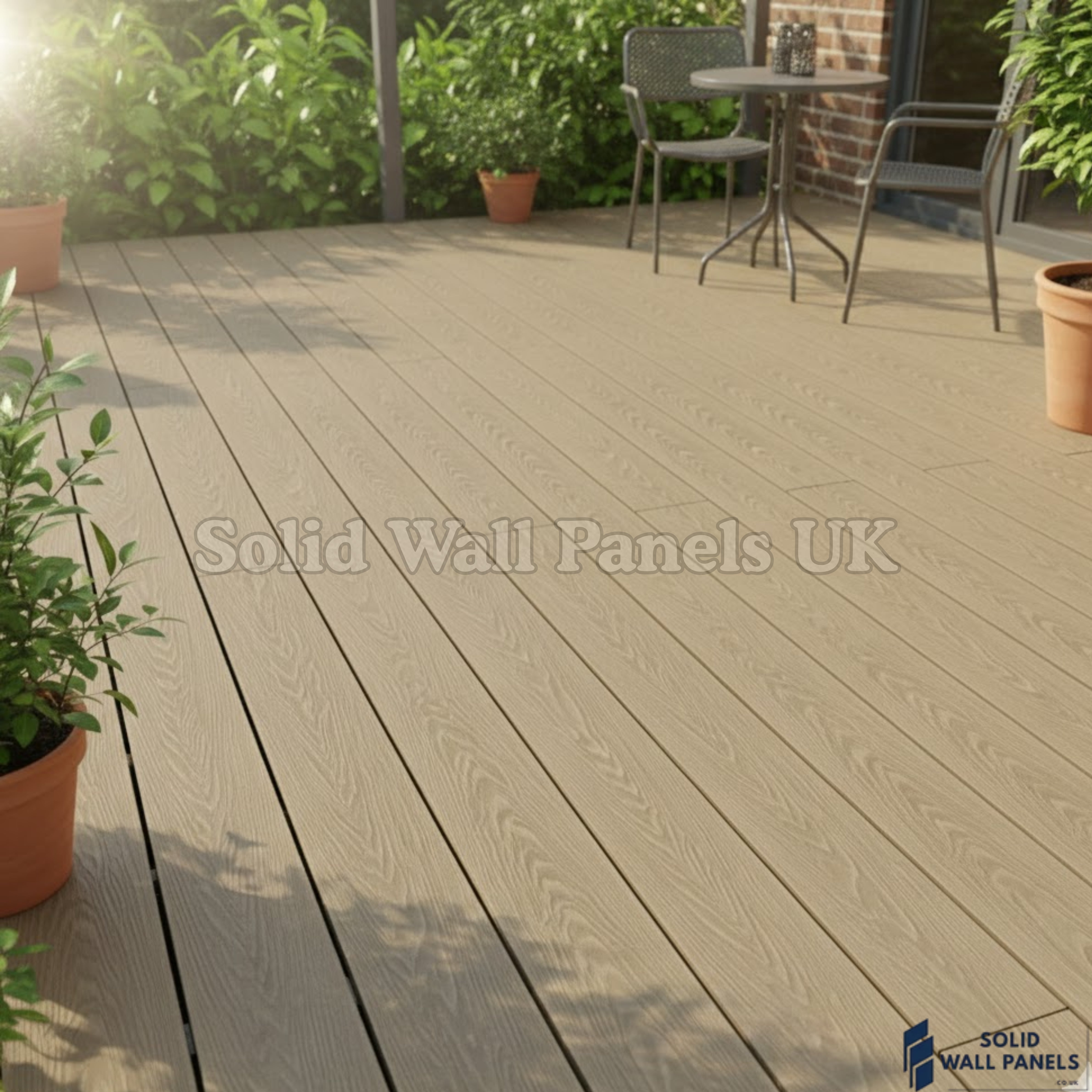 Khaki WPC Decking Board – 290cm (4 pieces) | Outdoor Composite Decking – Low Maintenance & Slip Resistant