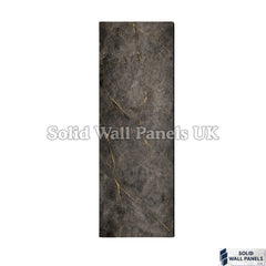 Kitchen & Bathroom PVC Wall Panels – Black & Gold Marble Effect (60 × 240 cm) | Solid Wall Panels UK