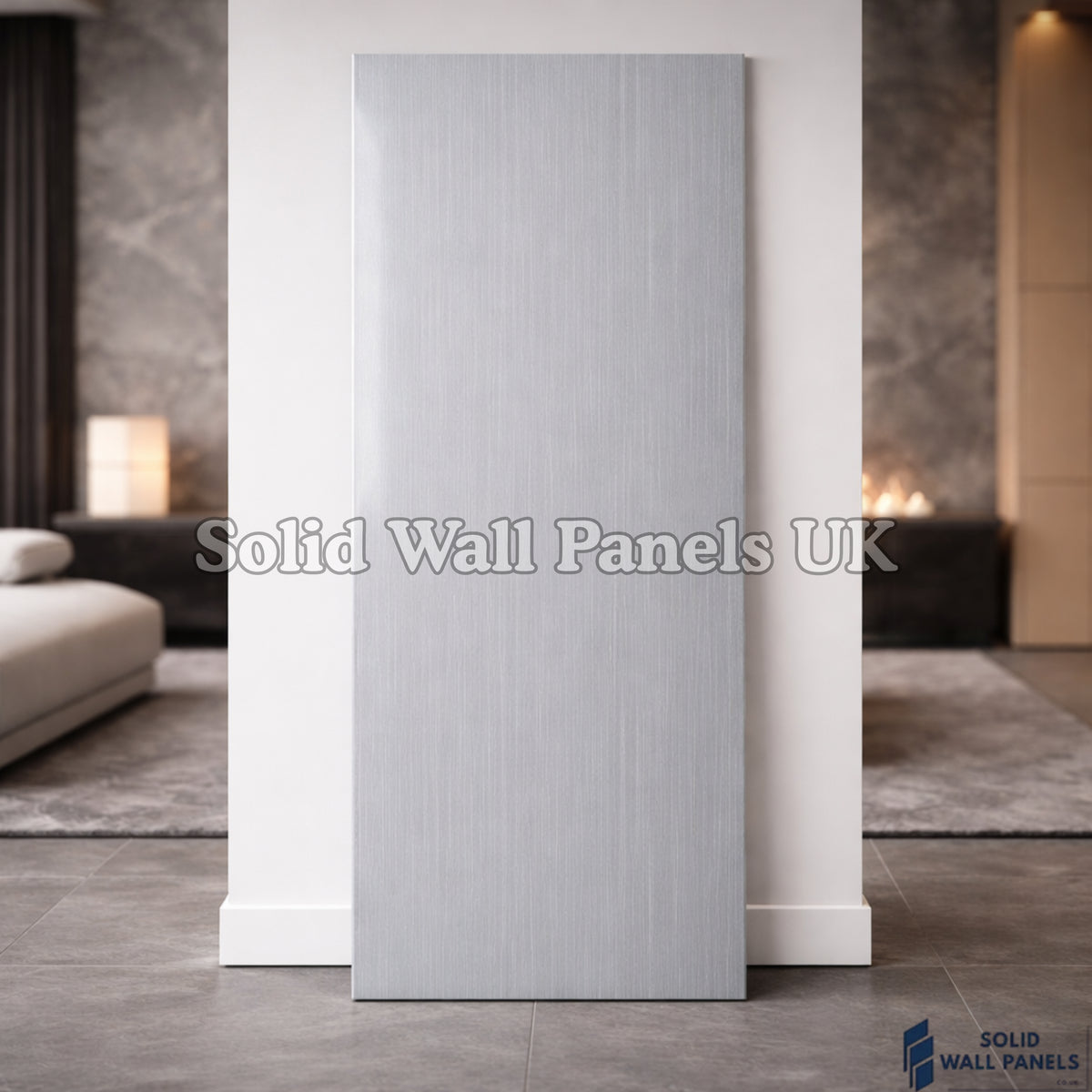 Kitchen & Bathroom PVC Wall Panels – Dark Grey (60 × 240 cm) | Solid Wall Panels UK